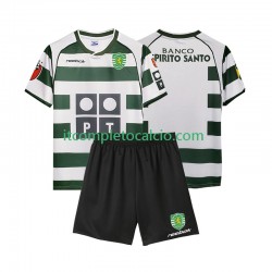 Maglia Sporting CP 2001 2003 Retro Divisa Home Manica Corta ,Bambino