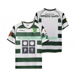 Maglia Sporting CP 2001 2003 Retro Divisa Home Manica Corta ,Uomo