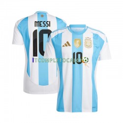 Maglia Argentina Lionel Messi 10 Divisa Home 2024 Copa America Manica Corta ,Uomo