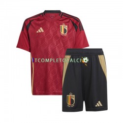 Maglia Belgio Divisa Home Euro 2024 Manica Corta ,Bambino
