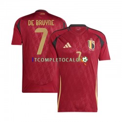 Maglia Belgio De Bruyne 7 Divisa Home Euro 2024 Manica Corta ,Uomo