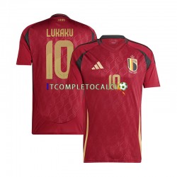 Maglia Belgio Romelu Lukaku 10 Divisa Home Euro 2024 Manica Corta ,Uomo