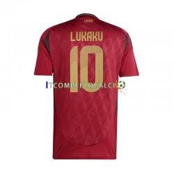 Maglia Belgio Romelu Lukaku 10 Divisa Home Euro 2024 Manica Corta ,Uomo