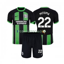 Maglia Brighton Hove Albion Mitoma 22 Divisa Away 2023-2024 Manica Corta ,Bambino