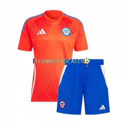 Maglia Cile Divisa Away 2024 Copa America Manica Corta ,Bambino