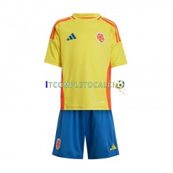 Maglia Colombia Divisa Home 2024 Copa America Manica Corta ,Bambino