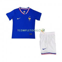 Maglia Francia Divisa Home Euro 2024 Manica Corta ,Bambino