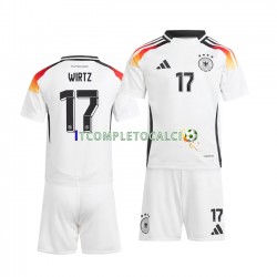 Maglia Germania Florian Wirtz 17 Divisa Home Euro 2024 Manica Corta ,Bambino