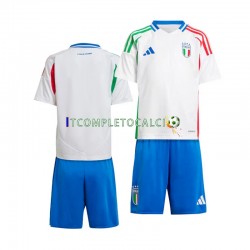 Maglia Italia Divisa Away Euro 2024 Manica Corta ,Bambino