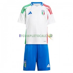 Maglia Italia Divisa Away Euro 2024 Manica Corta ,Bambino