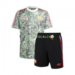 Maglia Manchester United Stone Roses Divisa Home 2023-2024 Manica Corta ,Bambino