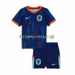 Maglia Paesi Bassi Divisa Away Euro 2024 Manica Corta ,Bambino