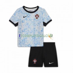 Maglia Portogallo Divisa Away Euro 2024 Manica Corta ,Bambino