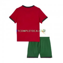 Maglia Portogallo Divisa Home Euro 2024 Manica Corta ,Bambino