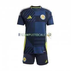 Maglia Scozia Divisa Home Euro 2024 Manica Corta ,Bambino