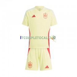 Maglia Spagna Divisa Away Euro 2024 Manica Corta ,Bambino