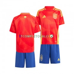 Maglia Spagna Divisa Home Euro 2024 Manica Corta ,Bambino