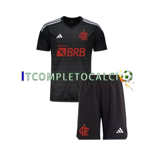 Maglia CR Flamengo Portiere Divisa Away 2023-2024 Manica Corta ,Bambino