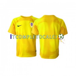 Maglia Croazia Portiere Divisa Home Mondiali 2022 Manica Corta ,Uomo