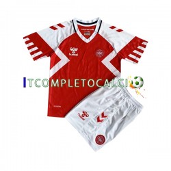Maglia Danimarca Divisa Home 2023 Manica Corta ,Bambino