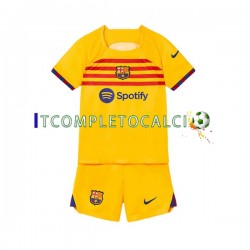 Maglia FC Barcelona Quarto Divisa 2022-2023 Manica Corta ,Bambino