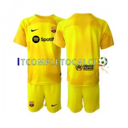 Maglia FC Barcelona Portiere Quarto Divisa 2022-2023 Manica Corta ,Bambino