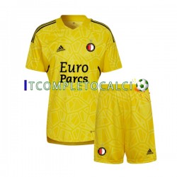 Maglia Feyenoord Rotterdam Portiere Terza Divisa 2022-2023 Manica Corta ,Bambino