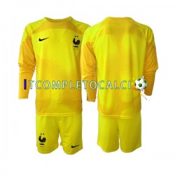 Maglia Francia Portiere Terza Divisa Mondiali 2022 Manica Lunga ,Bambino
