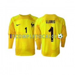 Maglia Francia Hugo Lloris 1 Portiere Terza Divisa Mondiali 2022 Manica Lunga ,Uomo