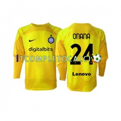 Maglia Inter Milan Andre Onana 24 Portiere Divisa Away 2022-2023 Manica Lunga ,Uomo