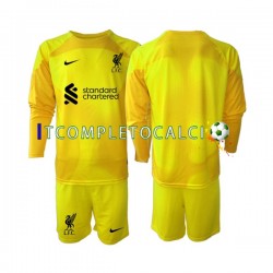 Maglia Liverpool Portiere Quarto Divisa 2022-2023 Manica Lunga ,Bambino