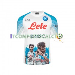 Maglia Napoli Face Game Kvaratskhelia 77 Divisa Home 2022-2023 Manica Corta ,Uomo