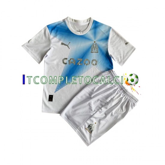 Maglia Olympique de Marseille Anniversary Divisa Home 2022-2023 Manica Corta ,Bambino
