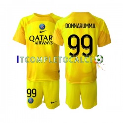 Maglia Paris Saint-Germain Gianluigi Donnarumma 99 Portiere Terza Divisa 2022-2023 Manica Corta ,Bambino