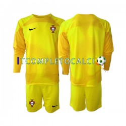 Maglia Portogallo Portiere Divisa Home Mondiali 2022 Manica Lunga ,Bambino
