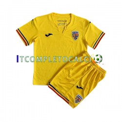 Maglia Romania Divisa Home 2023 Manica Corta ,Bambino