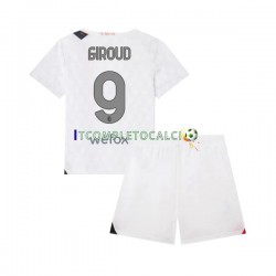 Maglia AC Milan Olivier Giroud 9 Divisa Away 2023-2024 Manica Corta ,Bambino