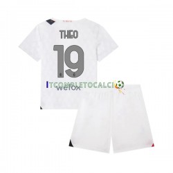 Maglia AC Milan Theo 19 Divisa Away 2023-2024 Manica Corta ,Bambino