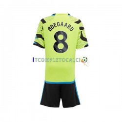 Maglia Arsenal Odegaard 8 Divisa Away 2023-2024 Manica Corta ,Bambino