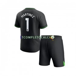 Maglia Aston Villa Emiliano Martinez 1 Portiere Divisa Home 2023-2024 Manica Corta ,Bambino