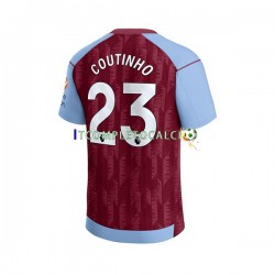 Maglia Aston Villa Philippe Coutinho 23 Divisa Home 2023-2024 Manica Corta ,Uomo