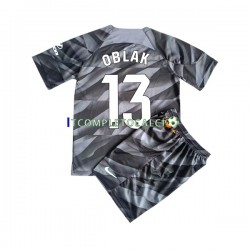 Maglia Atlético Madrid Jan Oblak 13 Portiere Divisa Home 2023-2024 Manica Corta ,Bambino