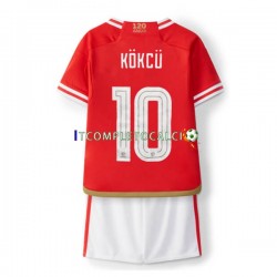 Maglia Benfica Orkun Kokcu 10 Divisa Home 2023-2024 Manica Corta ,Bambino