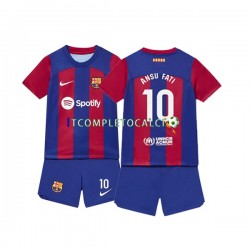 Maglia FC Barcelona Ansu Fati 10 Divisa Home 2023-2024 Manica Corta ,Bambino
