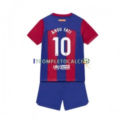 Maglia FC Barcelona Ansu Fati 10 Divisa Home 2023-2024 Manica Corta ,Bambino