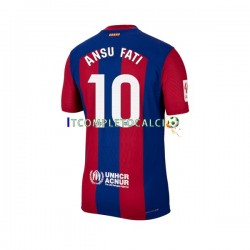 Maglia FC Barcelona Ansu Fati 10 Divisa Home 2023-2024 Manica Corta ,Uomo