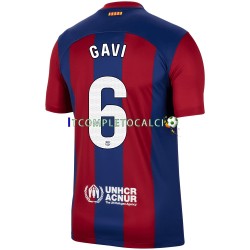 Maglia FC Barcelona Gavi 6 Divisa Home 2023-2024 Manica Corta ,Uomo