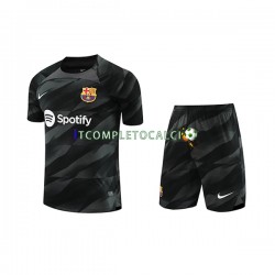 Maglia FC Barcelona Portiere Divisa Away 2023-2024 Manica Corta ,Bambino