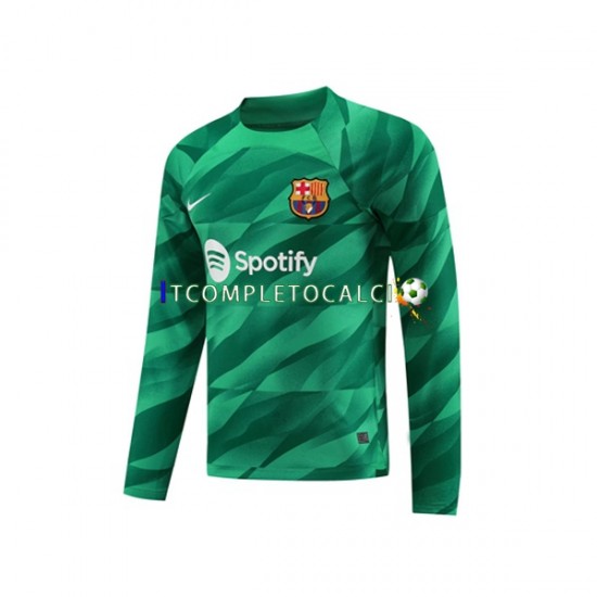 Maglia FC Barcelona Ter Stegen 1 Portiere Divisa Home 2023-2024 Manica Lunga ,Uomo