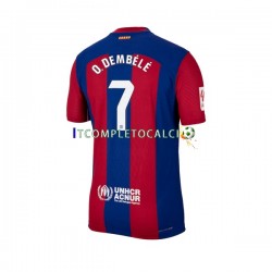 Maglia FC Barcelona Ousmane Dembele 7 Divisa Home 2023-2024 Manica Corta ,Uomo